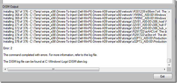 Inject vmware drivers into winpe